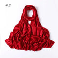 Load image into Gallery viewer, Women Solid Satin Silk Hijab Scarf