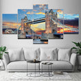 Load image into Gallery viewer, Enhance Your Space with 5 Pieces London Bridge Sunset Canvas Painting