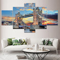 Load image into Gallery viewer, Enhance Your Space with 5 Pieces London Bridge Sunset Canvas Painting