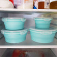 Load image into Gallery viewer, Round Silicone Folding Lunch Box – Portable Microwave Bowl