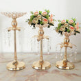 Load image into Gallery viewer, PEANDIM Gold Crystal Candle Holder Wedding Decoration Table Centerpieces Candelabra Birthday Party Flower Vase Holder Home Decor