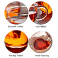 Load image into Gallery viewer, Heart-Shaped Glass Mug – Double-Wall Couple Cups