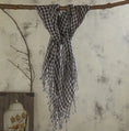 Load image into Gallery viewer, 100% Linen Plaid Summer Scarf for Men & Women