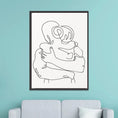 Load image into Gallery viewer, Couple Love One-Line Canvas – Minimalist Wall Art Decor