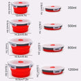 Load image into Gallery viewer, Round Silicone Folding Lunch Box – Portable Microwave Bowl