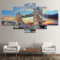 Load image into Gallery viewer, Enhance Your Space with 5 Pieces London Bridge Sunset Canvas Painting