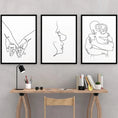 Load image into Gallery viewer, Couple Love One-Line Canvas – Minimalist Wall Art Decor