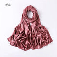 Load image into Gallery viewer, Women Solid Satin Silk Hijab Scarf