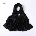 Load image into Gallery viewer, Women Solid Satin Silk Hijab Scarf
