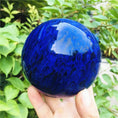 Load image into Gallery viewer, 5-10cm Rare Blue Quartz Crystal Ball with Wood Stand – Home Decor
