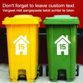 Load image into Gallery viewer, 4Pcs Wheelie Bin Numbers Vinyl Decal Custom House Number Wall Sticker Rubbish Trash Bin Sticker Home Decor