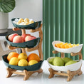 Load image into Gallery viewer, Wooden Fruit Bowl with Partitions