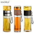 Load image into Gallery viewer, KEMORELA 400ML Double Layer Glass Tea Bottle with Infuser