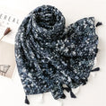 Load image into Gallery viewer, New Floral Cotton-Linen Hijabs with Tassels for Women