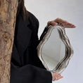 Load image into Gallery viewer, Nordic Electroplate Silver Mirror Desktop Mirror Toilet Wall Mirror Makeup Mirror for Bathroom Living Room Study Home Decor