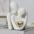 Load image into Gallery viewer, Nordic Abstract Couple Statue – Modern Ceramic Home Decor