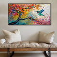 Load image into Gallery viewer, Abstract Colorful Graffiti Tree Hummingbird Landscape Canvas Painting Wall Art Impressionism Poster Print Living Room Home Decor