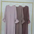 Load image into Gallery viewer, Closed Abaya for Women with Drawstring Cuffs and Side Pockets