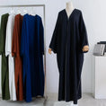 Load image into Gallery viewer, Smocking Sleeve One-Piece Abaya Cardigan for Women