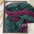 Load image into Gallery viewer, New Gradient Blue Cotton Hemp Scarf for Women
