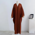 Load image into Gallery viewer, Smocking Sleeve One-Piece Abaya Cardigan for Women