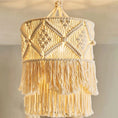Load image into Gallery viewer, Nordic Boho Macrame Lampshade β Hanging Pendant Light Decor