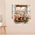 Load image into Gallery viewer, Fake Window Flowers Wall Sticker – Self-Adhesive Waterproof Decor