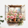 Load image into Gallery viewer, Fake Window Flowers Wall Sticker – Self-Adhesive Waterproof Decor