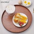 Load image into Gallery viewer, 4-Size Round Acacia Wood Serving Tray Set