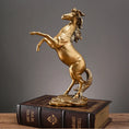 Load image into Gallery viewer, Creative Gold Silver Black Horse Resin Sculpture, Horse Model Home Decor Animal Decoration Living Room Office Craft Decoration