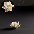 Load image into Gallery viewer, Ceramic White Lotus Incense Burner Home Decor Incense Stick Holder Aromatherapy