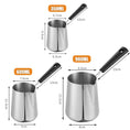 Load image into Gallery viewer, Long Handle Turkish Coffee Pot – Stainless Steel Milk & Chocolate Warmer