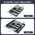 Load image into Gallery viewer, Expandable Silverware Organizer with Knife Holder