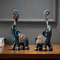 Load image into Gallery viewer, 2Pcs Nordic Style Resin Elephant Statues Animal Sculpture Ornaments for Home Office Decoration Dorm Desktop Decor Birthday Gift