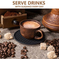 Load image into Gallery viewer, 6/7 Pcs Silicone Drink Coasters with Holder – Heat-Resistant & Non-Slip