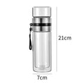 Load image into Gallery viewer, KEMORELA 400ML Double Layer Glass Tea Bottle with Infuser