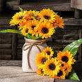 Load image into Gallery viewer, Brighten Your Space with 7 Heads Artificial Sunflower Bouquet