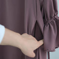 Load image into Gallery viewer, Closed Abaya for Women with Drawstring Cuffs and Side Pockets