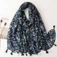 Load image into Gallery viewer, New Floral Cotton-Linen Hijabs with Tassels for Women