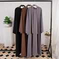 Load image into Gallery viewer, Muslim Abaya with Belt and Lace-Up Kaftan Dress