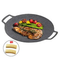 Load image into Gallery viewer, Korean BBQ Grill Pan – Smokeless Round Griddle with Heat-Resistant Holder