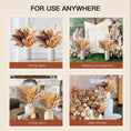 Load image into Gallery viewer, Boho Flowers Orange Pampas Grass Fall Decor Fluffy Dried Flower Bouquet Dry Pompas 17"-95-Pcs Fall Decorations for Home Pompous