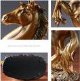 Load image into Gallery viewer, Creative Gold Silver Black Horse Resin Sculpture, Horse Model Home Decor Animal Decoration Living Room Office Craft Decoration