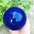 Load image into Gallery viewer, 5-10cm Rare Blue Quartz Crystal Ball with Wood Stand – Home Decor
