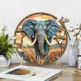Load image into Gallery viewer, Add a Touch of Elegance with the 8x8 Faux Origami Elephant Metal Sign