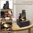 Load image into Gallery viewer, Tabletop Waterfall Fountain – Relaxation and Meditation Desktop Decor