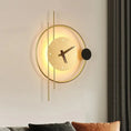 Load image into Gallery viewer, Modern LED Clock Wall Lamp – Bedroom & Aisle Sconce Decor
