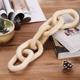 Load image into Gallery viewer, Boho Chain Link Art Craft Wooden Hand Carved 5-Link Chain Decor Ornament for Home Bedroom Farmhouse Rustic Table