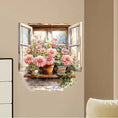 Load image into Gallery viewer, Fake Window Flowers Wall Sticker – Self-Adhesive Waterproof Decor