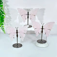Load image into Gallery viewer, Natural Rose Quartz Butterfly Wings – Healing Gemstone Ornament